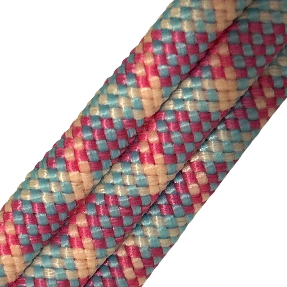 KAVU‎ Rope Bag Sling Backpack Summer Beach Camper Print Canvas Tan Pink Blue